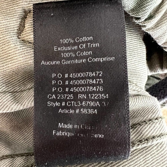 Aritzia Tna Alix Camo Jogger Pants Pull On Crop Zip Pockets Green Size XS - Picture 8 of 11